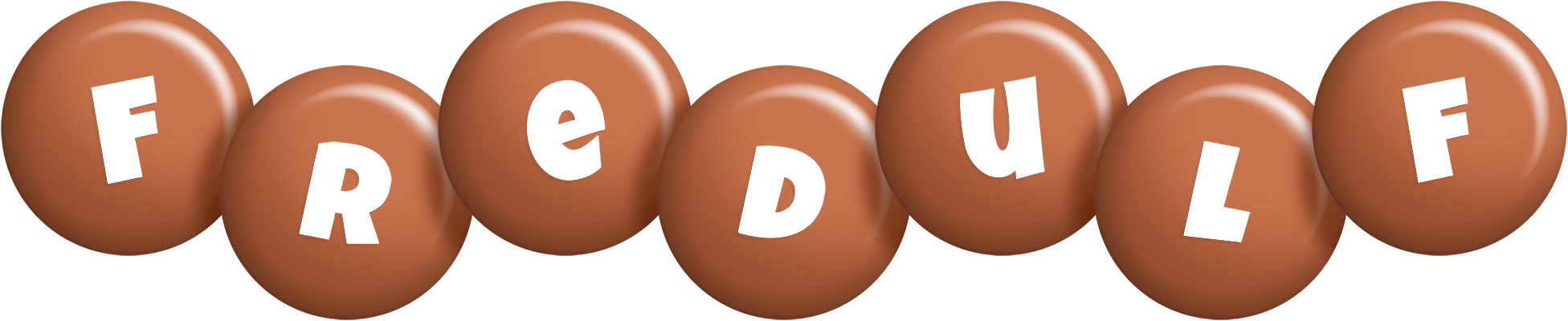 Fredulf candy-brown logo