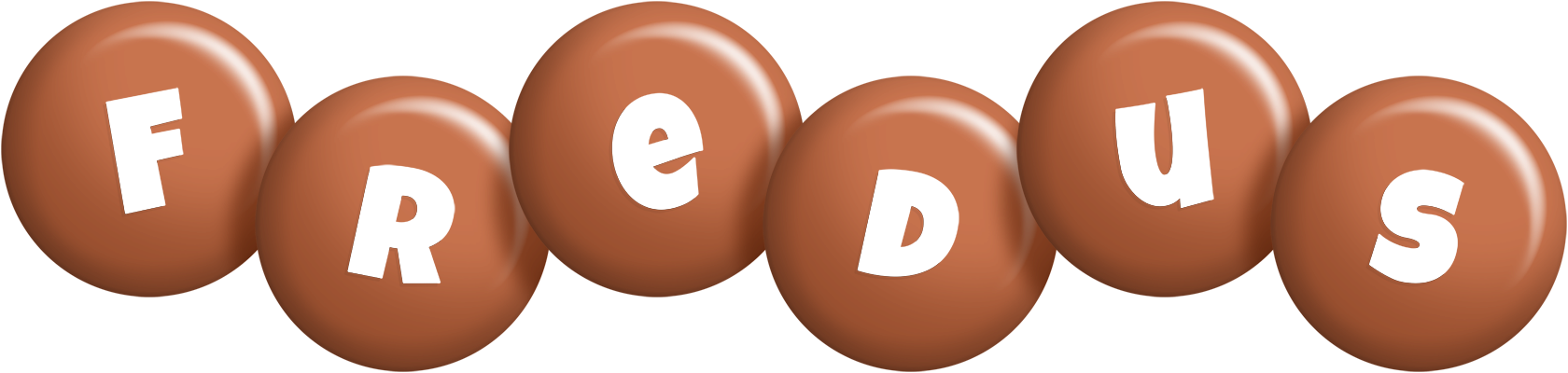 Fredus candy-brown logo