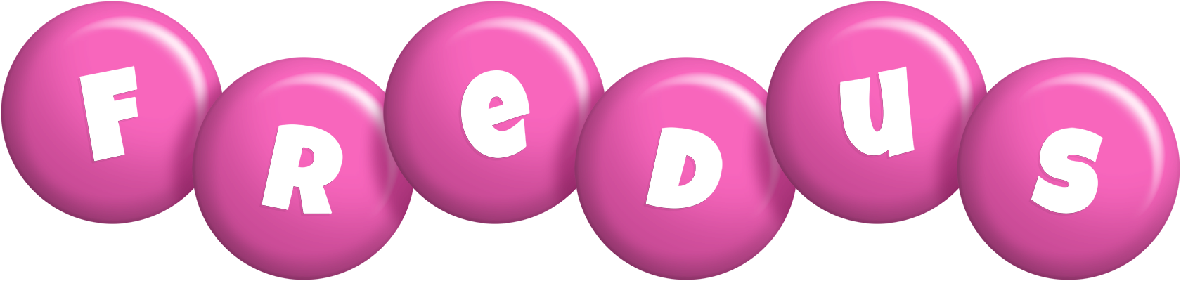 Fredus candy-pink logo