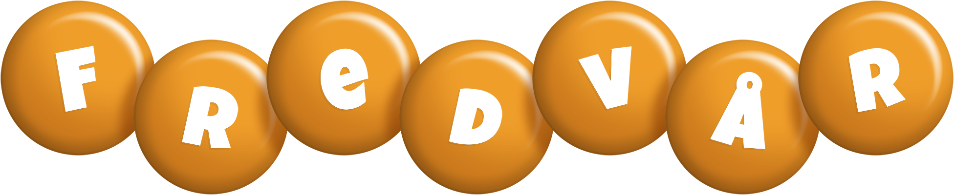 Fredvår candy-orange logo