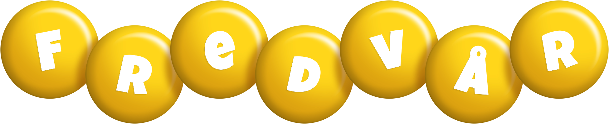 Fredvår candy-yellow logo