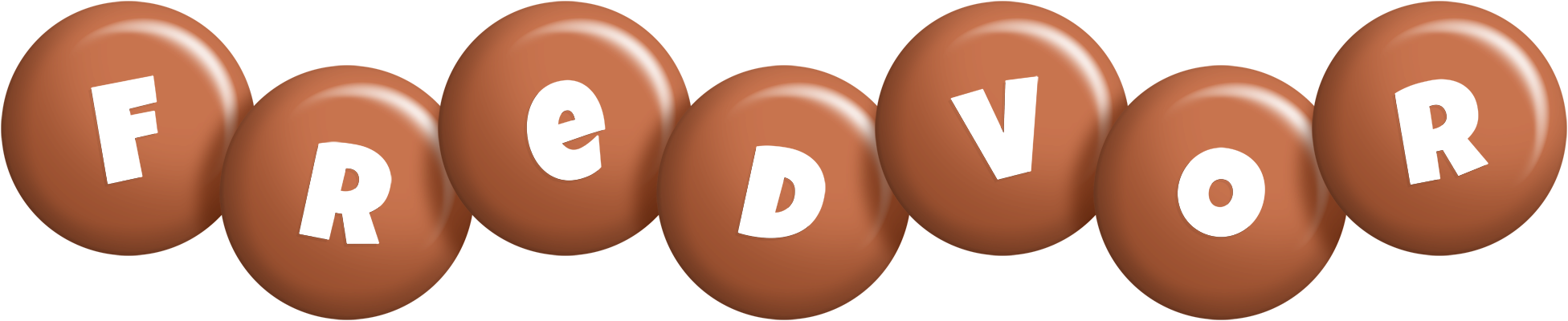 Fredvor candy-brown logo