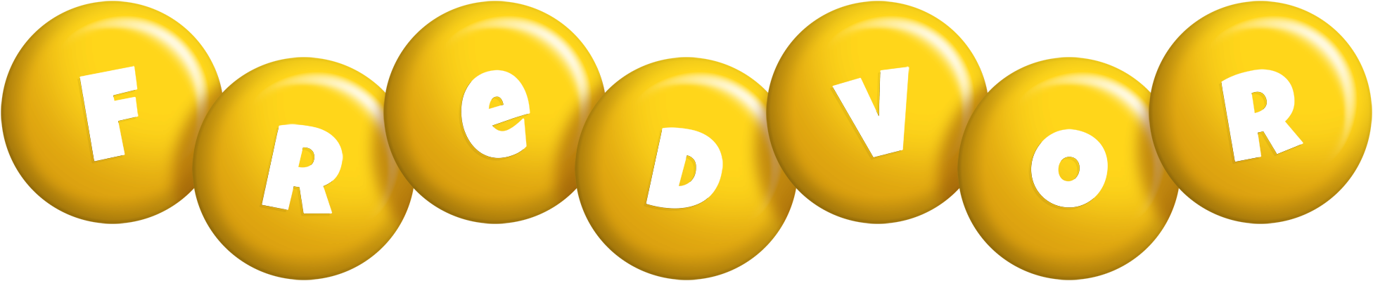 Fredvor candy-yellow logo