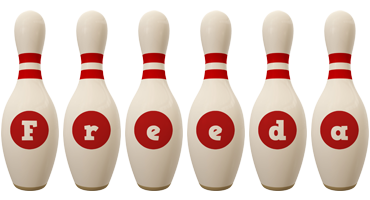 Freeda bowling-pin logo