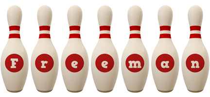 Freeman bowling-pin logo