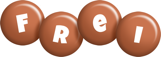 Frei candy-brown logo