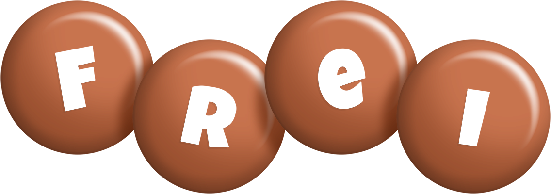 Frei candy-brown logo