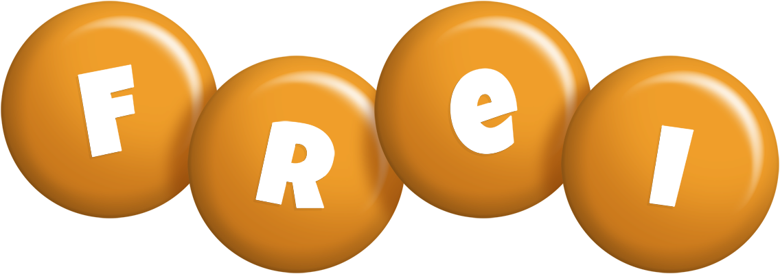 Frei candy-orange logo