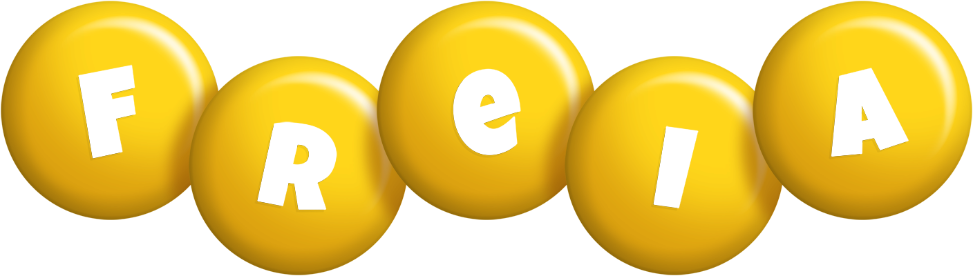 Freia candy-yellow logo