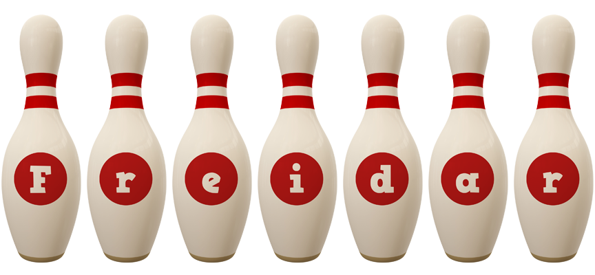 Freidar bowling-pin logo