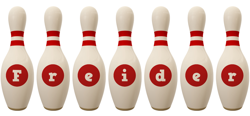 Freider bowling-pin logo