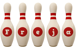 Freja bowling-pin logo