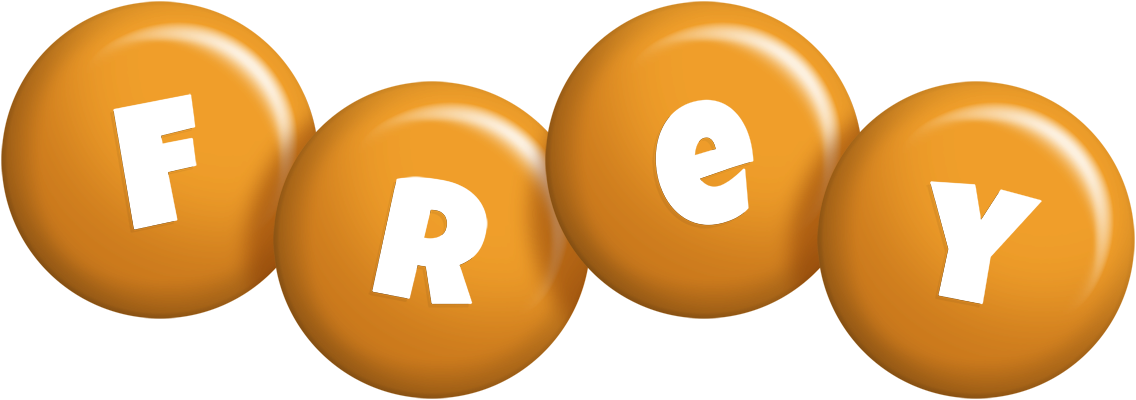 Frey candy-orange logo
