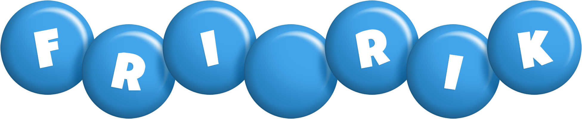 Friðrik candy-blue logo