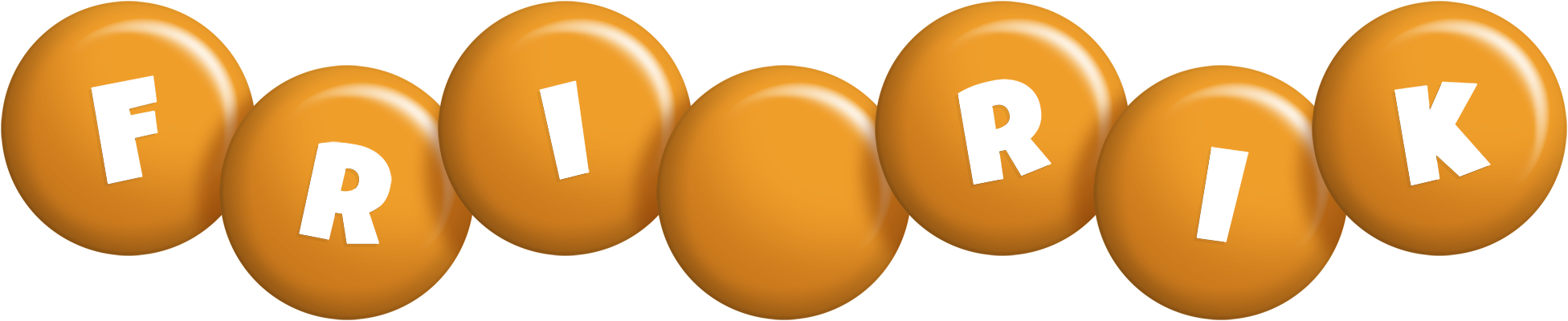 Friðrik candy-orange logo