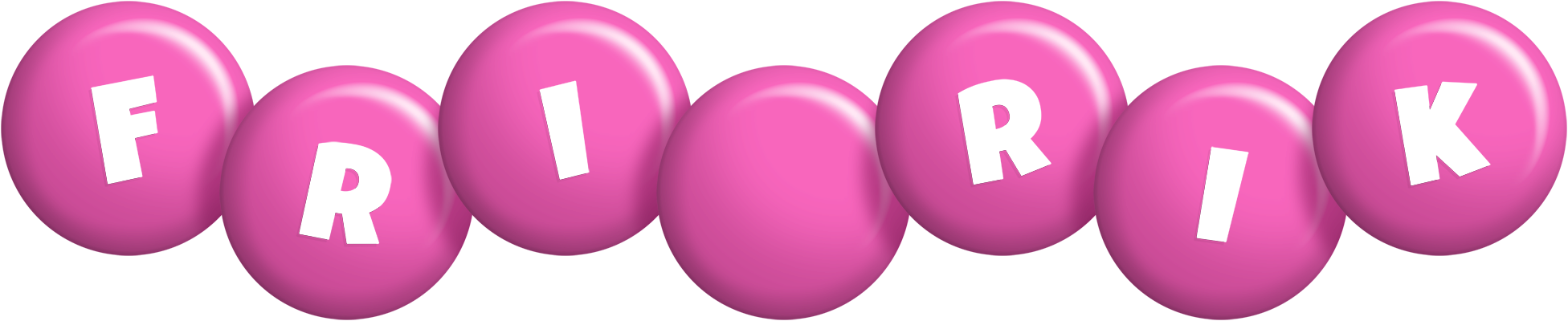Friðrik candy-pink logo