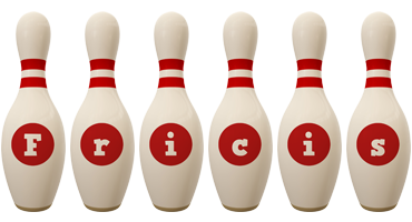 Fricis bowling-pin logo