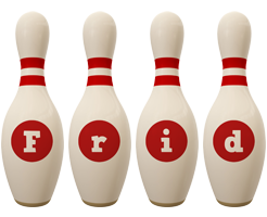 Frid bowling-pin logo