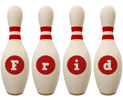 Frid bowling-pin logo