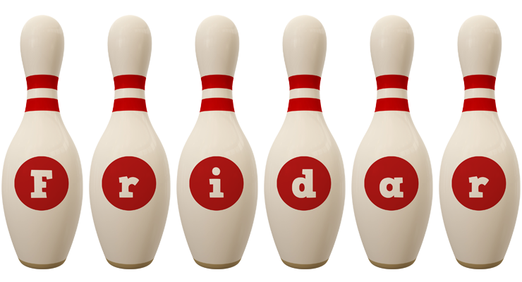 Fridar bowling-pin logo