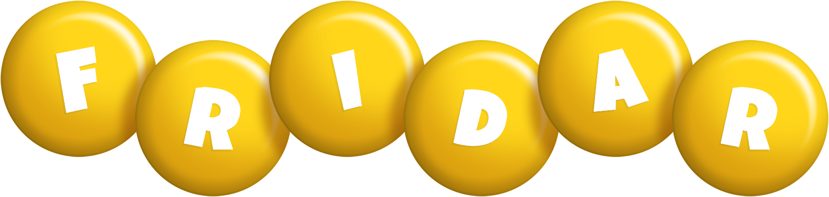Fridar candy-yellow logo