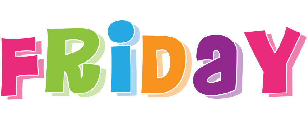 FRIDAY logo effect. Colorful text effects in various flavors. Customize your own text here: https://www.textgiraffe.com/logos/friday/