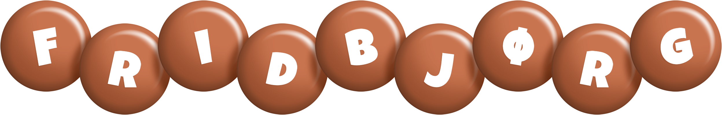 Fridbjørg candy-brown logo