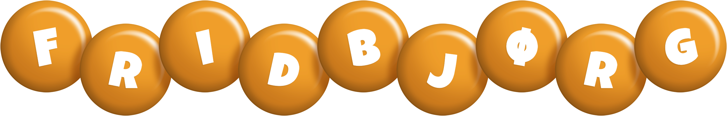 Fridbjørg candy-orange logo