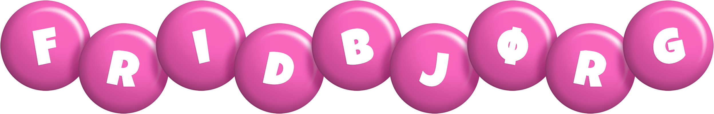 Fridbjørg candy-pink logo