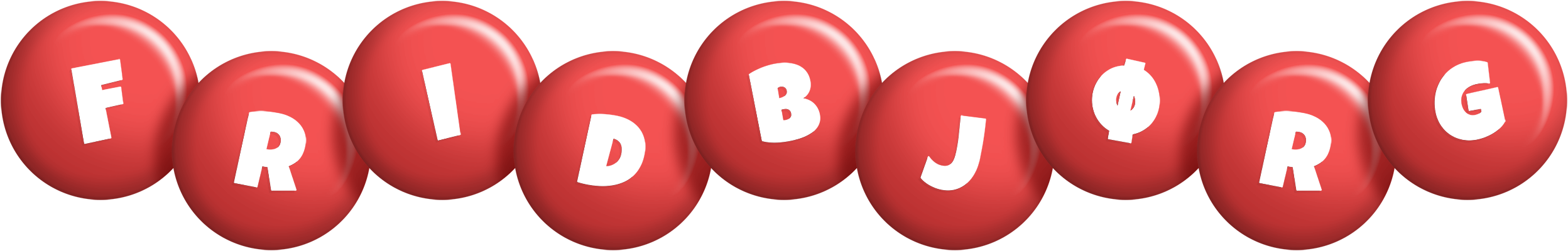Fridbjørg candy-red logo