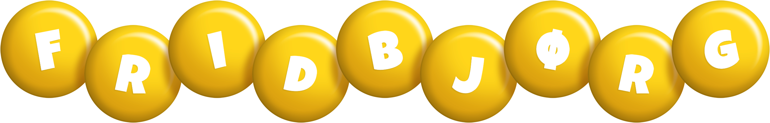 Fridbjørg candy-yellow logo