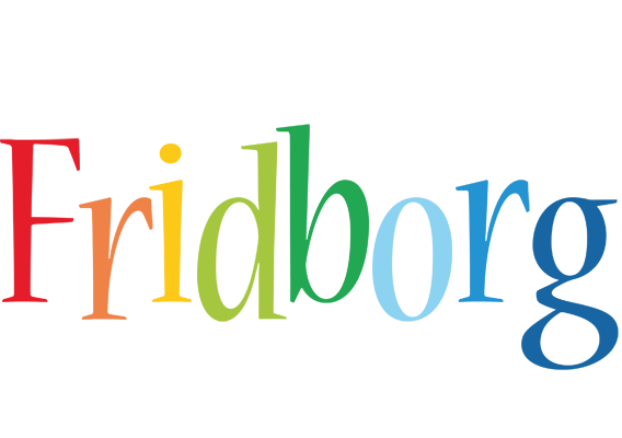 Fridborg birthday logo