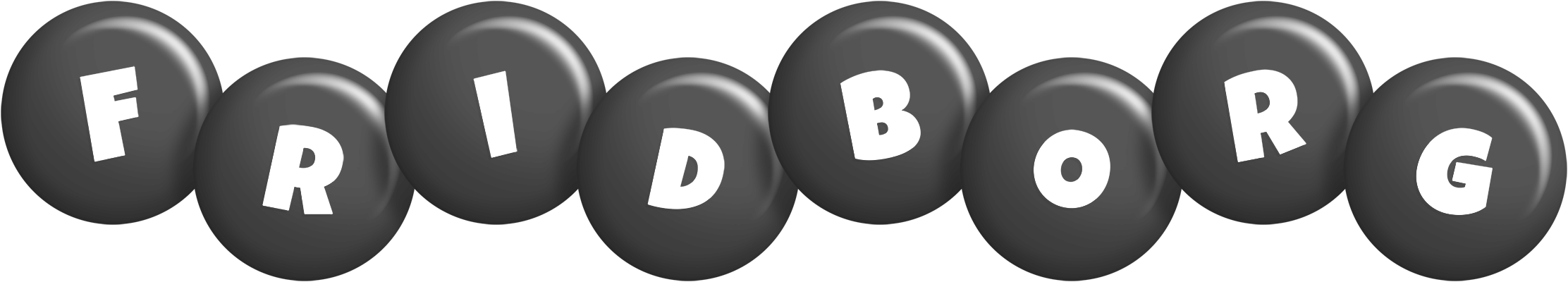 Fridborg candy-black logo