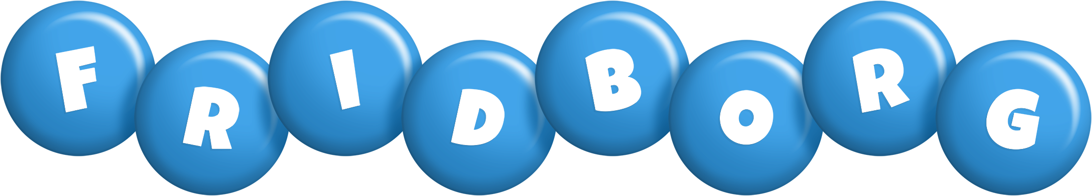 Fridborg candy-blue logo