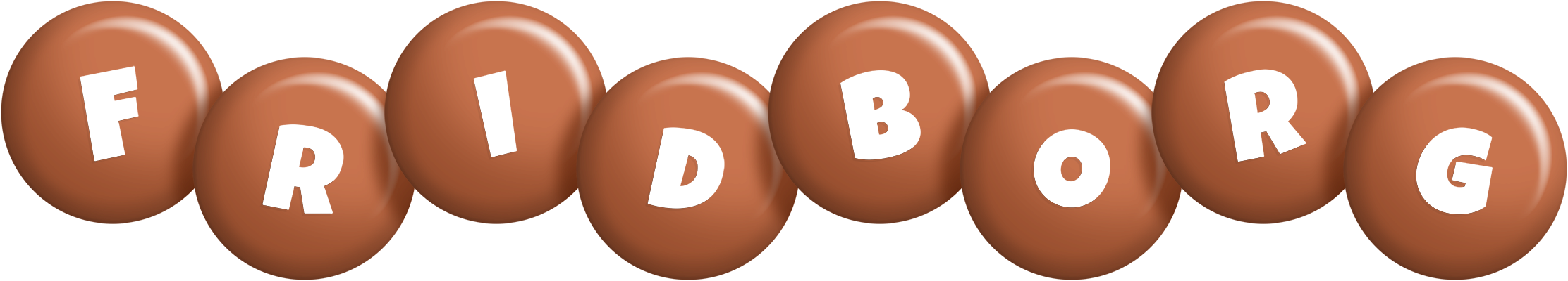 Fridborg candy-brown logo