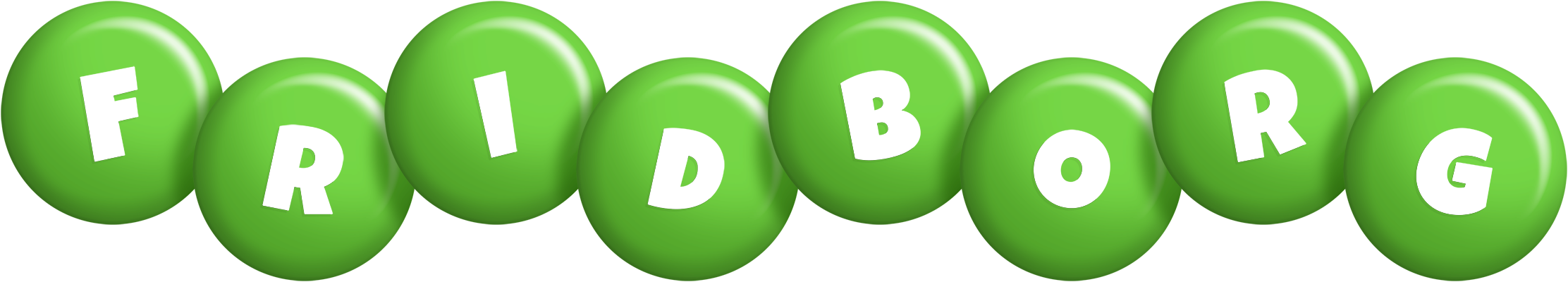 Fridborg candy-green logo