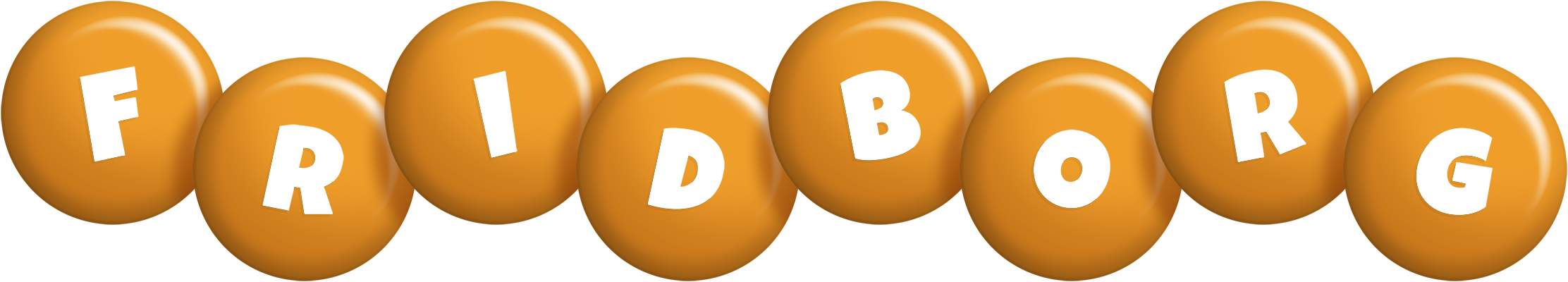 Fridborg candy-orange logo