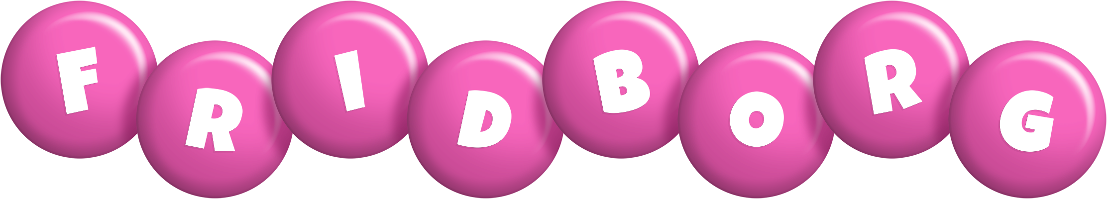 Fridborg candy-pink logo
