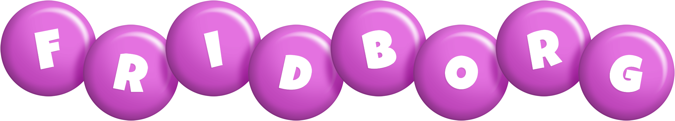 Fridborg candy-purple logo