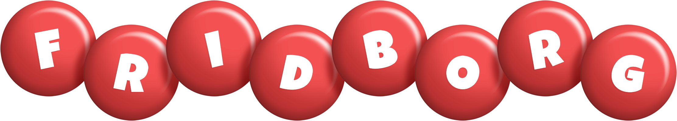 Fridborg candy-red logo