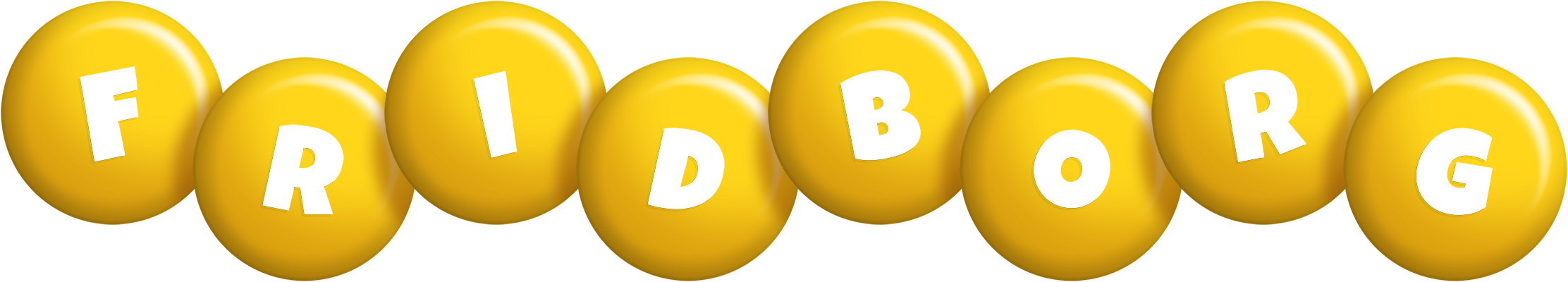 Fridborg candy-yellow logo