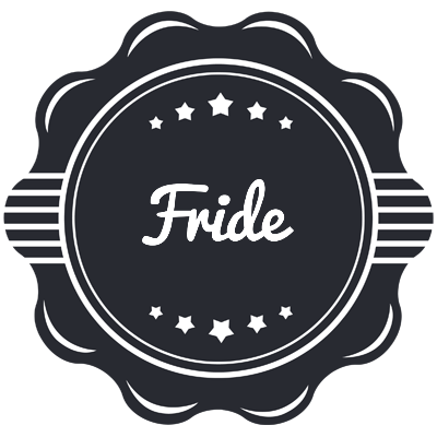 Fride badge logo