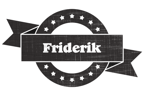 Friderik grunge logo