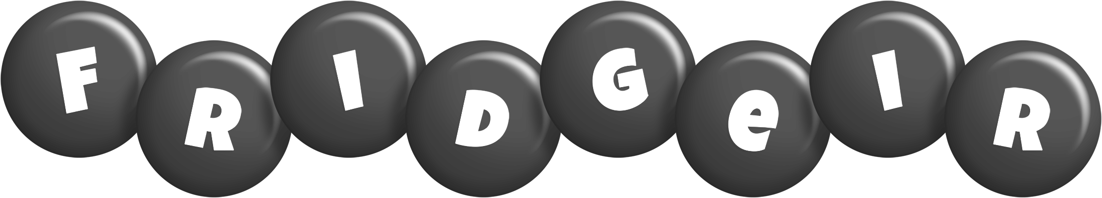 Fridgeir candy-black logo