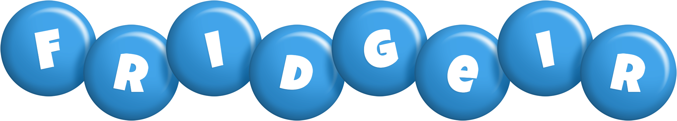 Fridgeir candy-blue logo