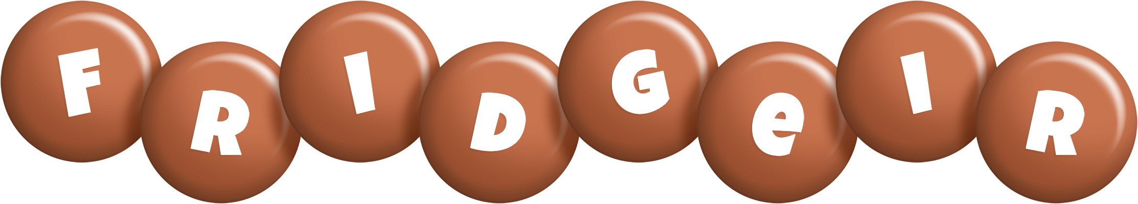 Fridgeir candy-brown logo