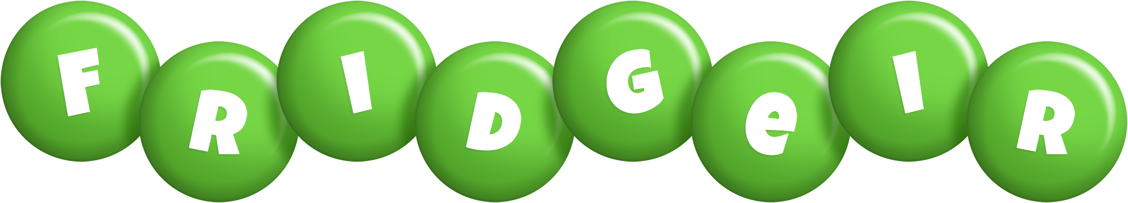 Fridgeir candy-green logo