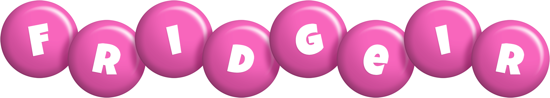 Fridgeir candy-pink logo