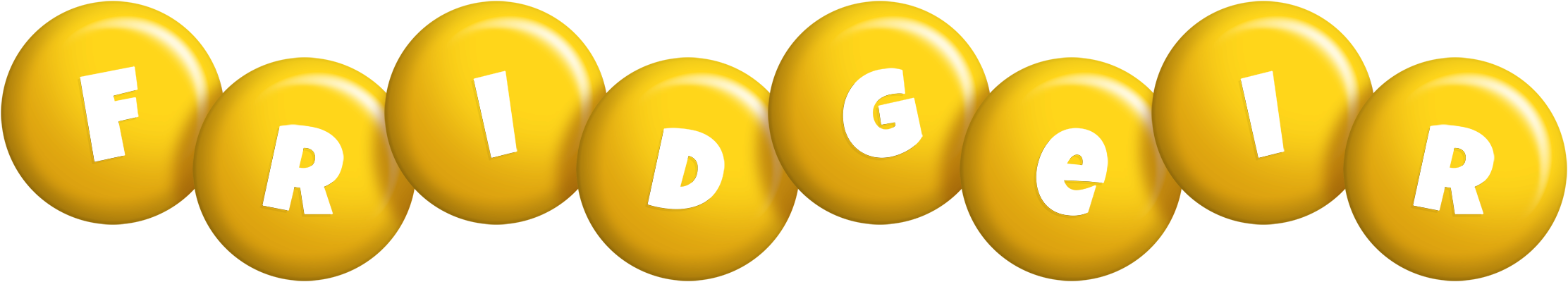 Fridgeir candy-yellow logo