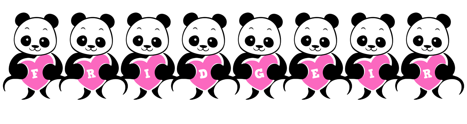 Fridgeir love-panda logo
